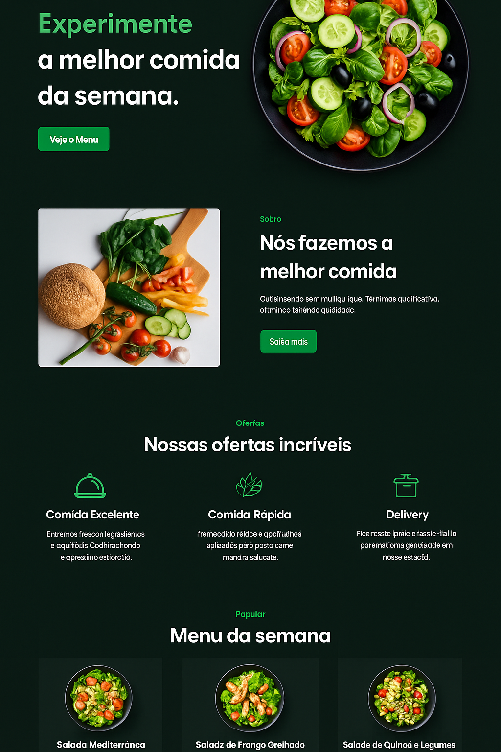 Site Restaurante Tasty